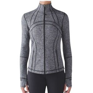 Lululemon Define Jacket in Black/White Speckle Texture - Size 6